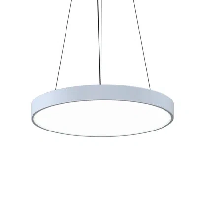 Sonneman Pi Round Led Pendant In Satin White
