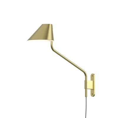 Sonneman Pitch 20.25" Metal Led Plug-in Swing Arm Sconce In Brass