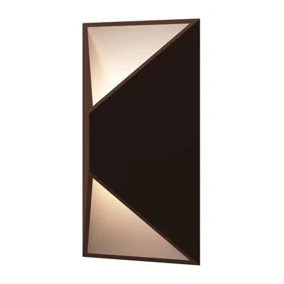 Sonneman Prisma Led Outdoor Wall Sconce - Standard In Textured Bronze