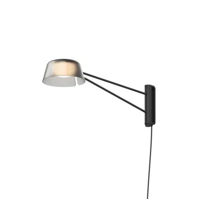 Sonneman Ray - Long Wall Lamp In Smoked Etched,satin Black