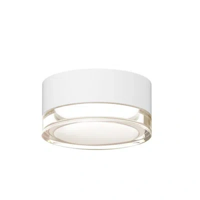 Sonneman Reals 1 - Light 5" Led Flush Mount In White,clear