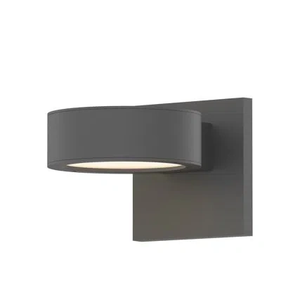 Sonneman Reals 2 - Bulb 4.5" H Integrated Led Outdoor Armed Sconce In Gray