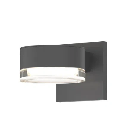 Sonneman Reals 2 - Bulb 4.63" H Integrated Led Outdoor Armed Sconce In Gray