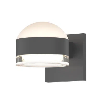 Sonneman Reals 2 - Bulb 5.5" H Integrated Led Outdoor Armed Sconce In Gray
