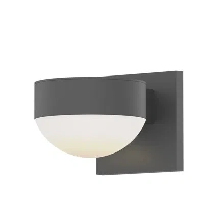 Sonneman Reals 2 - Bulb 5.5" H Integrated Led Outdoor Armed Sconce In Gray