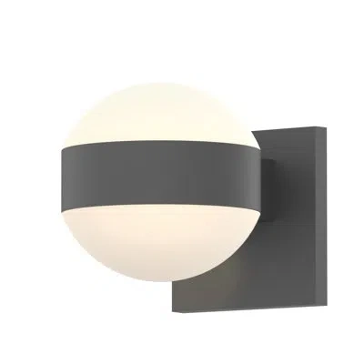 Sonneman Reals 2 - Bulb 5.5" H Led Outdoor Armed Sconce In Gray