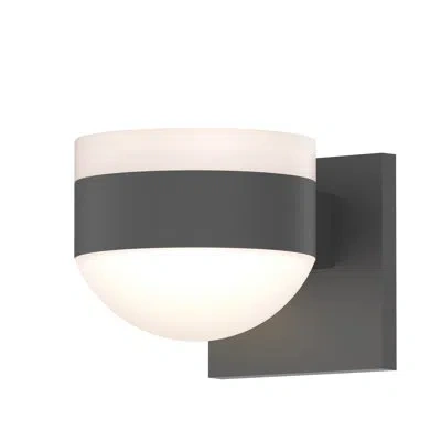 Sonneman Reals 2-light Led Outdoor Armed Sconce In Gray