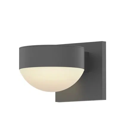 Sonneman Reals 4.5" H Integrated Led Outdoor Armed Sconce In Gray