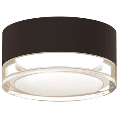 Sonneman Reals 5" Wide Textured Bronze Led Semi Flush Mount