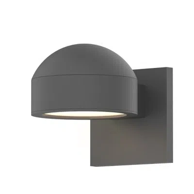 Sonneman Reals 5.5" H Integrated Led Outdoor Armed Sconce In Gray