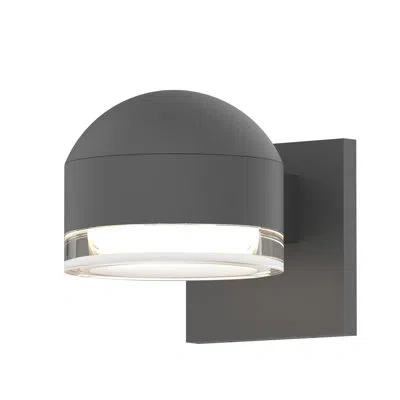 Sonneman Reals 5.5" H Integrated Led Outdoor Armed Sconce In Gray