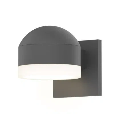 Sonneman Reals Led Outdoor Armed Sconce In Gray