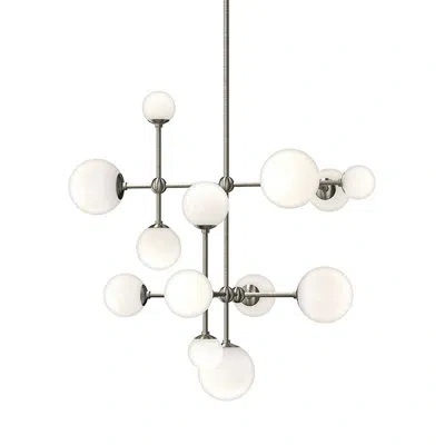 Sonneman Sabon 3 - Light Unique Modern Linear Led Chandelier In Satin Nickel