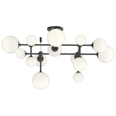 Sonneman Sabon 32.25" Wide Satin Black Led Surface Mount