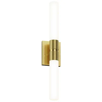 Sonneman Scepter 24" High Satin Brass Led Vanity Light