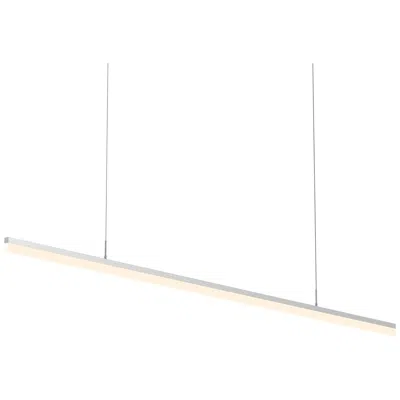 Sonneman Stiletto / 72" Led Pendant / Frosted Shade / Bright Satin Aluminum Fin