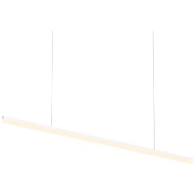 Sonneman Stiletto / 72" Led Pendant / Frosted Shade / Satin White Finish