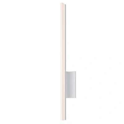 Sonneman Stiletto Dimmable Led Wall Sconce - 24" In Bright Satin Aluminum