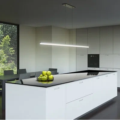 Sonneman Stiletto - Led Pendant - 24" In Bright Satin Aluminum