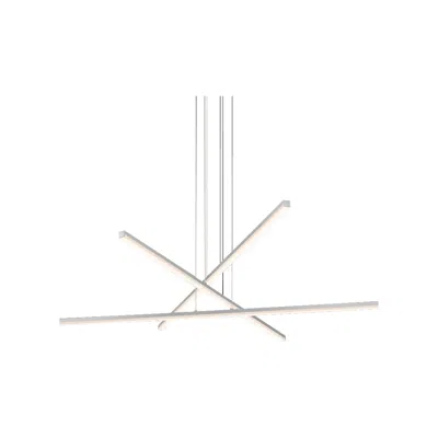 Sonneman Stix 39 1/2"w Satin Aluminum 3-light Led Pendant