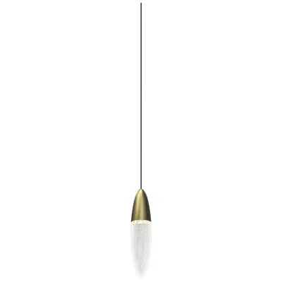 Sonneman Sultana 2 1/2" Wide Satin Brass Led Mini Pendant