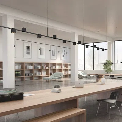 Sonneman Suspenders® 11 - Light Kitchen Island Linear Led Chandelier In Satin Black