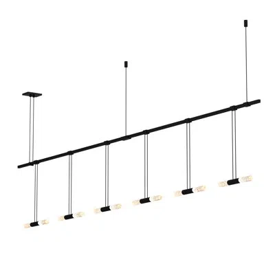 Sonneman Suspenders® 12 - Light Unique Cylinder Led Chandelier In Satin Black
