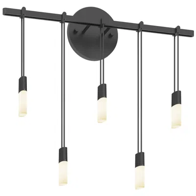 Sonneman Suspenders 15.25" High Satin Black Staggered Bar Wall Sconce