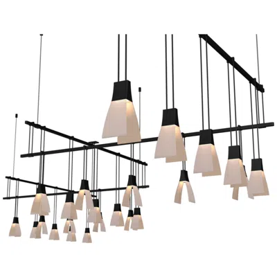 Sonneman Suspenders 161" Wide 25-light Satin Black Led Pendant