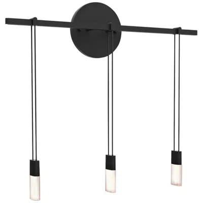 Sonneman Suspenders 18 Bar 15 1/4"h Satin Black Led Wall Sconce