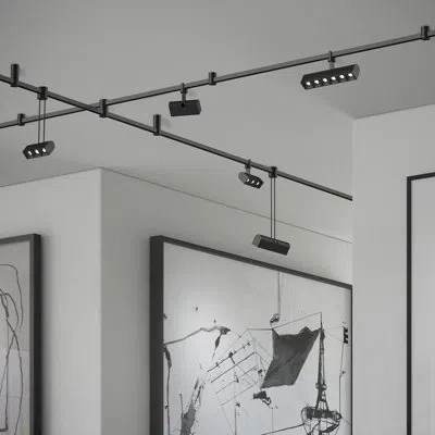 Sonneman Suspenders® 18 - Light Sputnik Linear Led Chandelier In Satin Black