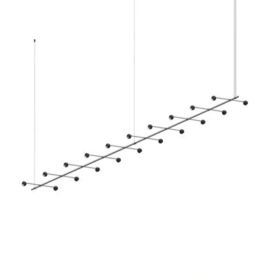 Sonneman Suspenders® 20 - Light Unique Linear Led Chandelier In Satin Black