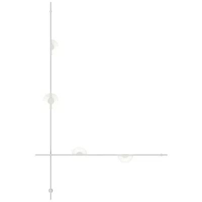 Sonneman Suspenders 2-bar Satin White Wall Mount W/ Mezzaluna Luminaires