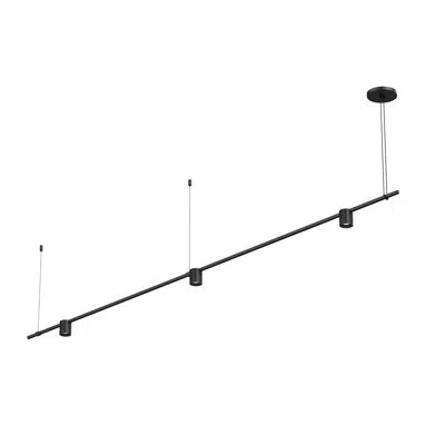 Sonneman Suspenders® 3 - Light Cylinder Linear Led Chandelier In Satin Black