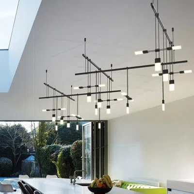 Sonneman Suspenders® 31 - Light Chandelier In Stain Black