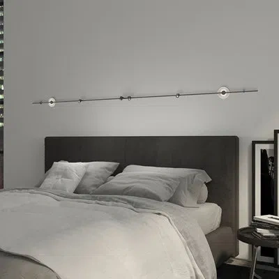 Sonneman Suspenders® 4 - Light Aluminum Led Armed Sconce In Satin Black