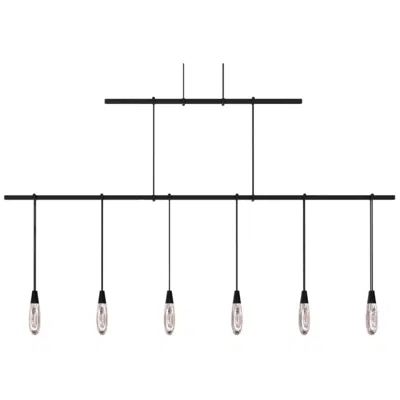 Sonneman Suspenders™ 48" Wide Black Led Kitchen Island Light Pendant