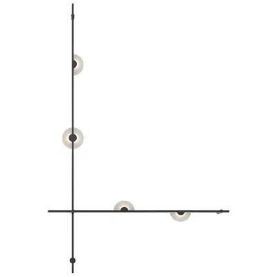 Sonneman Suspenders 72" High Satin Black Led Wall Mount