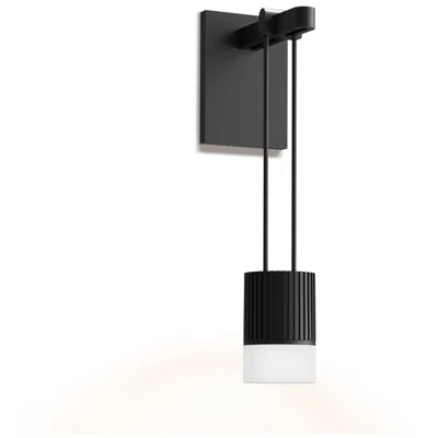 Sonneman Suspenders 9" High Satin Black Led Wall Sconce Clear