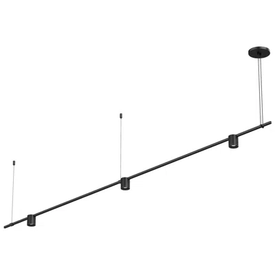 Sonneman Suspenders 97" Wide Satin Black Led Linear Pendant