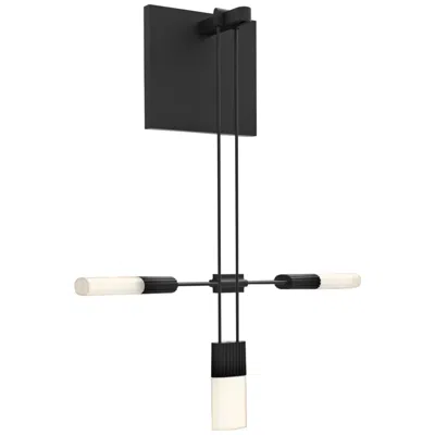 Sonneman Suspenders Standard 15 1/4"h Black Led Wall Sconce