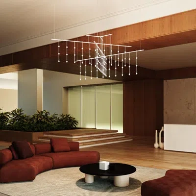 Sonneman Suspenders® Tri-bar - 4-tier - Crystal Ladder Light Luminaires In Satin White