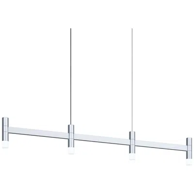 Sonneman Systema Staccato 4-light Linear Pendant W/20' Cord - Satin Aluminum
