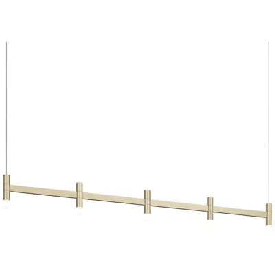 Sonneman Systema Staccato 5-light Linear Pendant W/20' Cord Painted Brass
