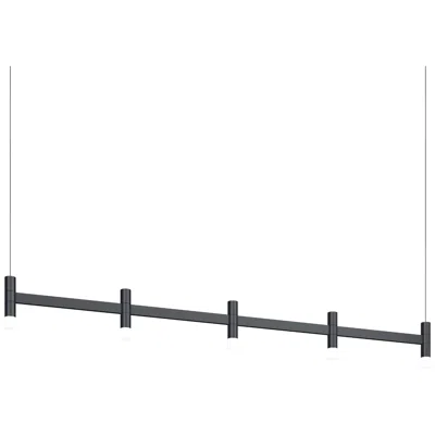 Sonneman Systema Staccato 5-light Linear Pendant W/20' Cord - Satin Black