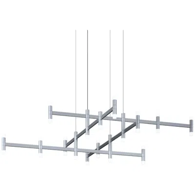 Sonneman Systema Staccato Hash 5x5 Pendant W/20' Cord - Satin Aluminum