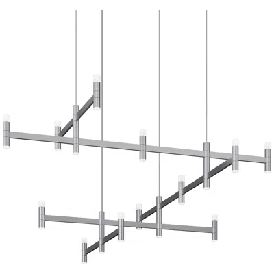Sonneman Systema Staccato Offset Pendant W/20' Cord - Satin Aluminum