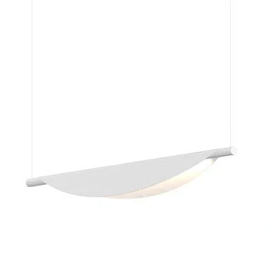 Sonneman Tela™ 1 - Light Unique / Statement Linear Led Pendant In Satin White