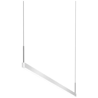 Sonneman Thin-line 48" Wide Bright Satin Aluminum Two-sided Led Pendant