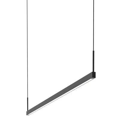 Sonneman Thin-line 48" Wide Statin Black Led Linear Pendant